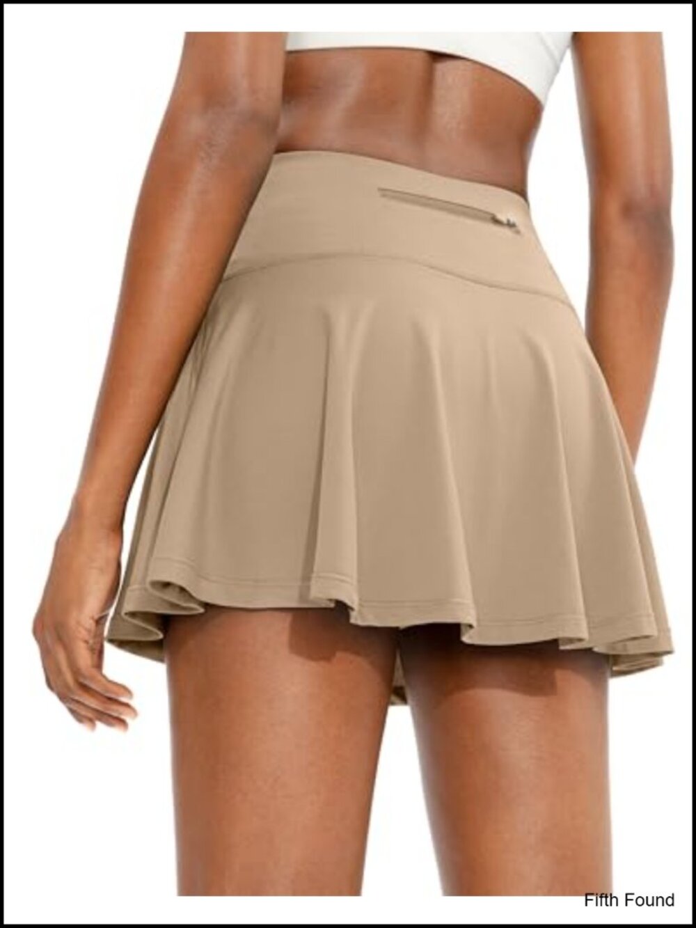 Pleated Tennis Skort with 4 Pockets Built-in Short Liner